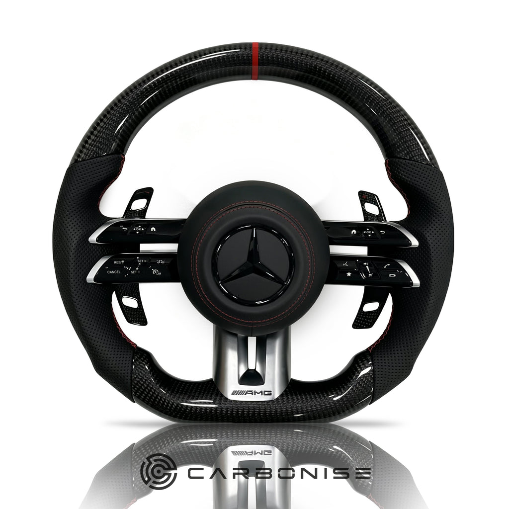 Mercedes-Benz Steering Wheel (Carbon Fiber+Perforated Leather) #Q36