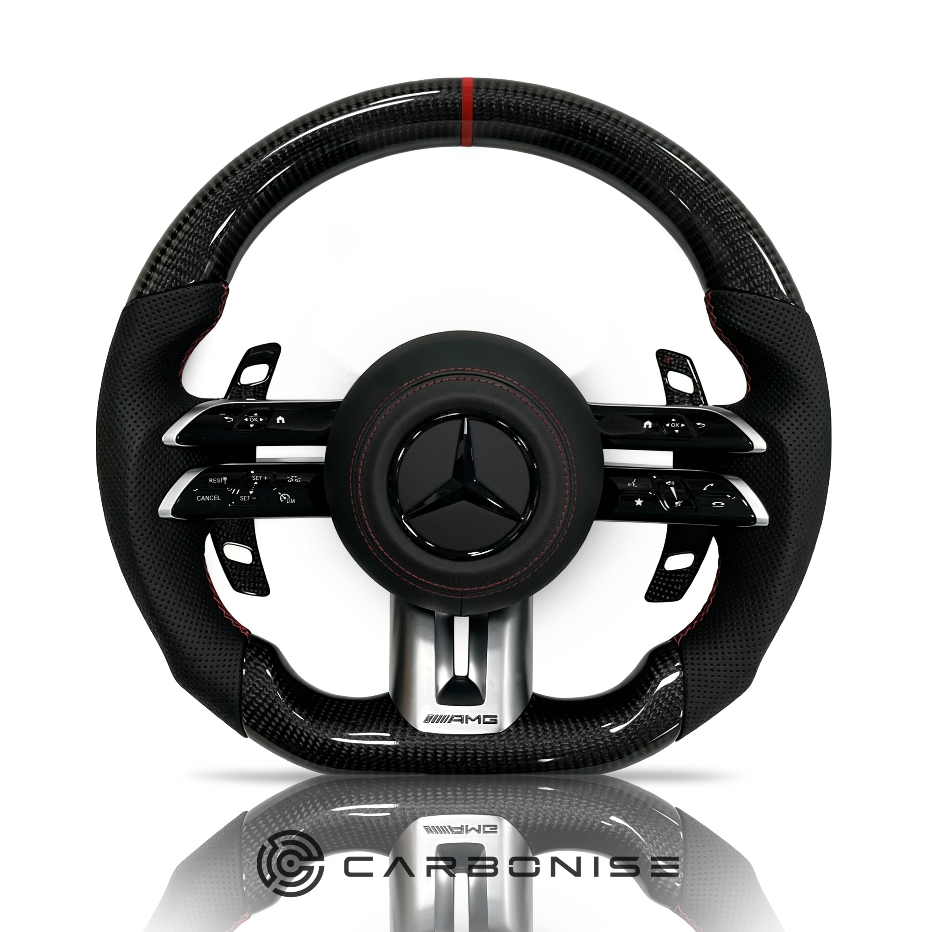 Mercedes-Benz Steering Wheel (Carbon Fiber+Perforated Leather) #Q36