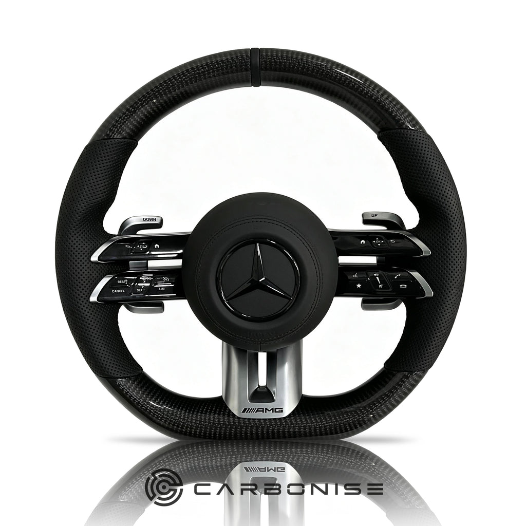 Mercedes-Benz Steering Wheel (Carbon Fiber+Perforated Leather) #Q3