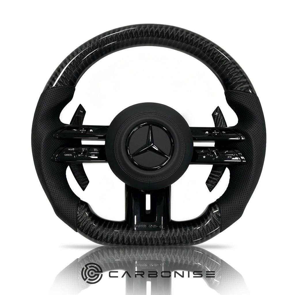 Mercedes-Benz Steering Wheel (Carbon Fiber+Perforated Leather) #Q44