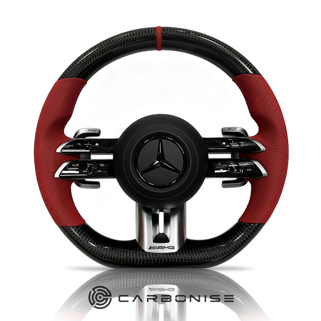 Mercedes-Benz Steering Wheel (Carbon Fiber+Perforated Leather) #Q53