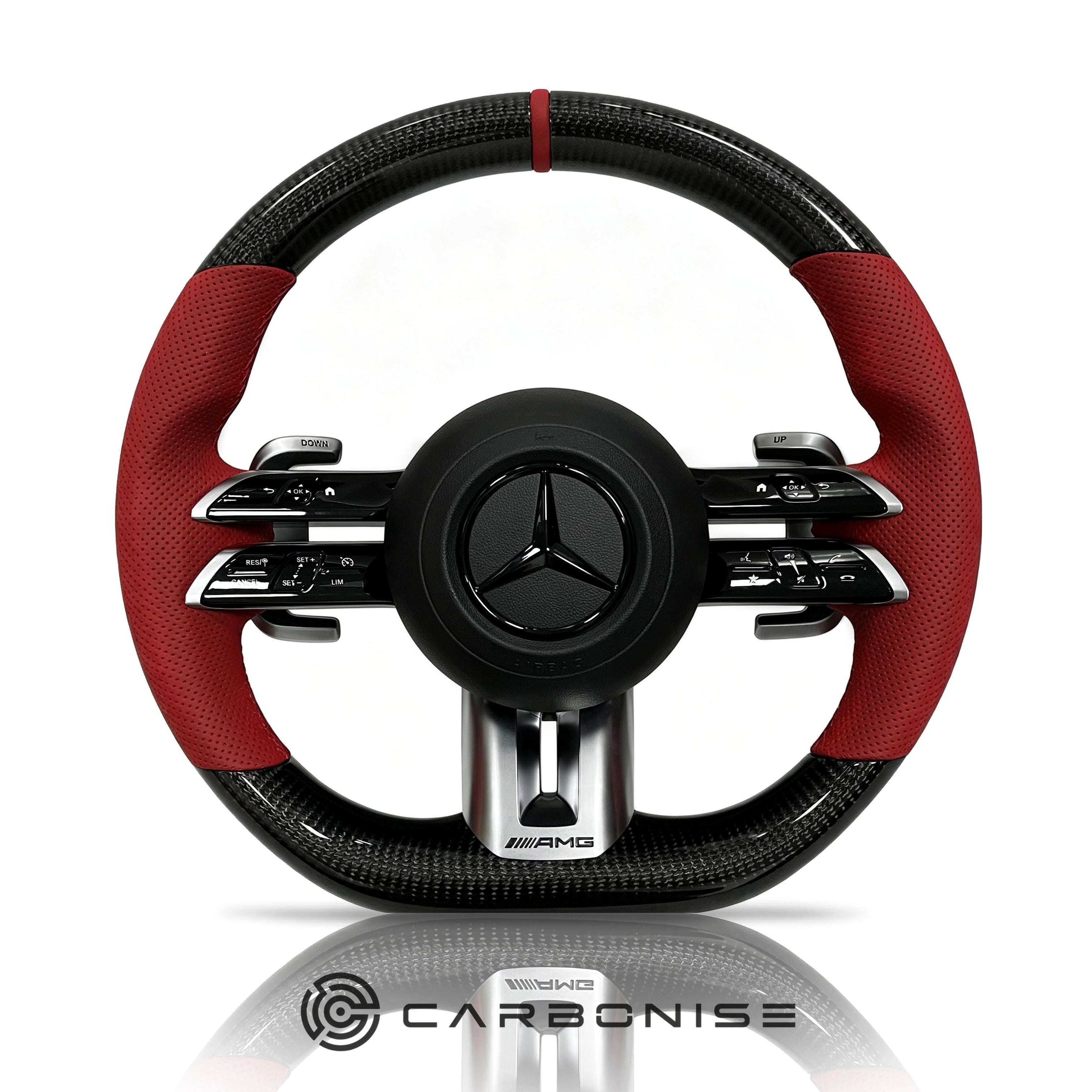 Mercedes-Benz Steering Wheel (Carbon Fiber+Perforated Leather) #Q53