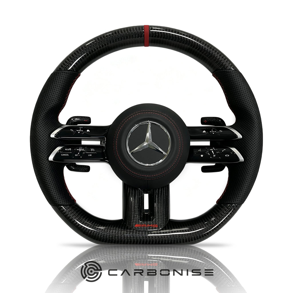 Mercedes-Benz Steering Wheel (Carbon Fiber+Perforated Leather) #Q55
