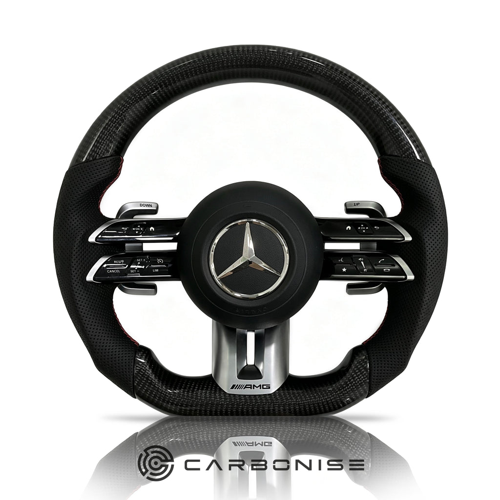 Mercedes-Benz Steering Wheel (Carbon Fiber+Perforated Leather) #Q5
