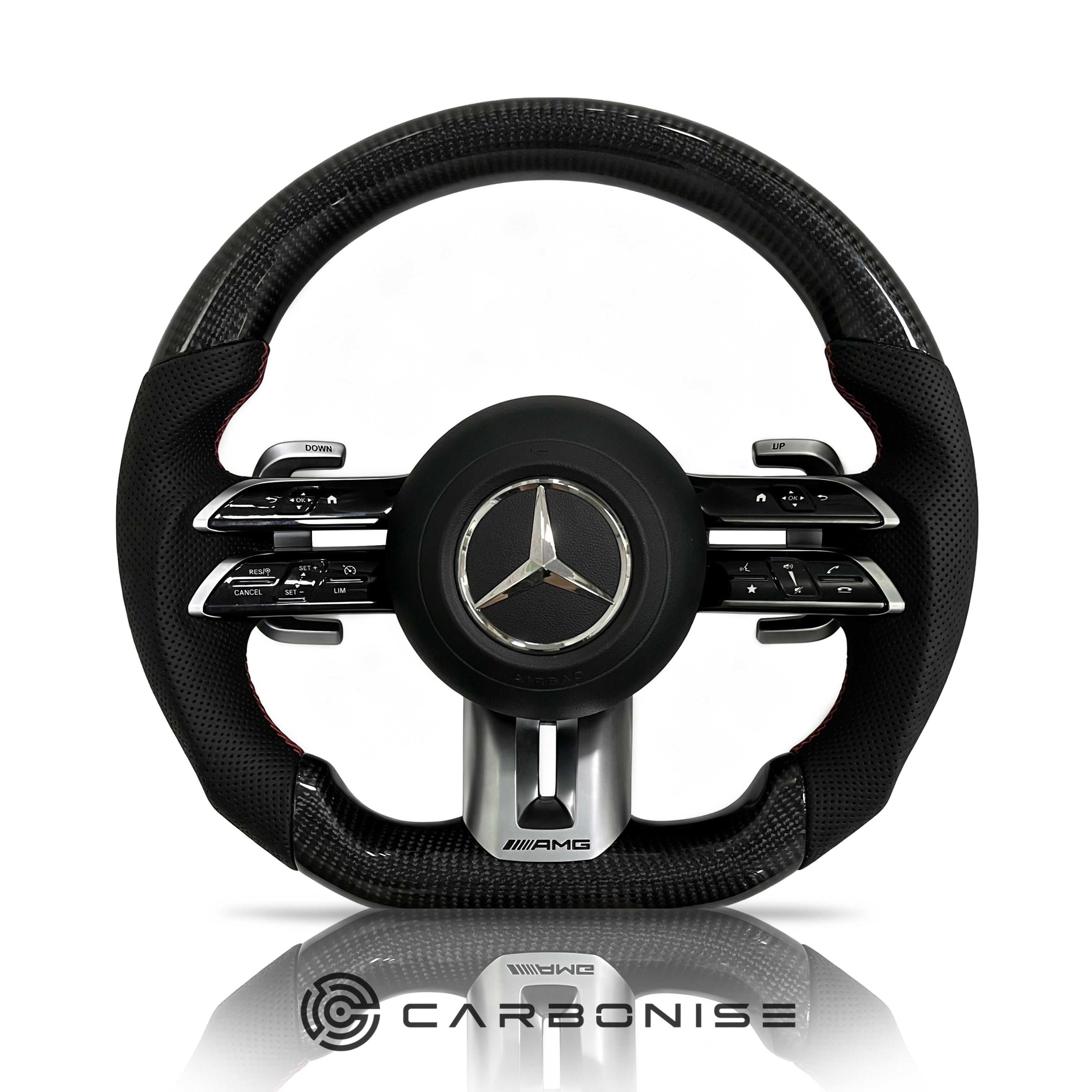 Mercedes-Benz Steering Wheel (Carbon Fiber+Perforated Leather) #Q5