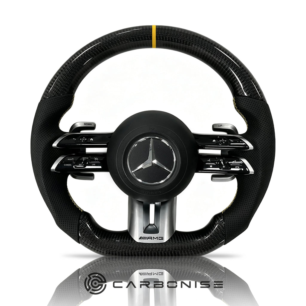 Mercedes-Benz Steering Wheel (Carbon Fiber+Perforated Leather) #Q6