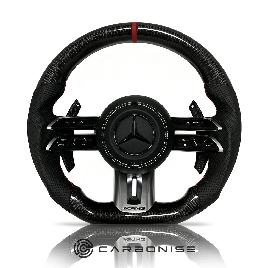 Mercedes-Benz Steering Wheel (Carbon Fiber+Perforated Leather) #Q7