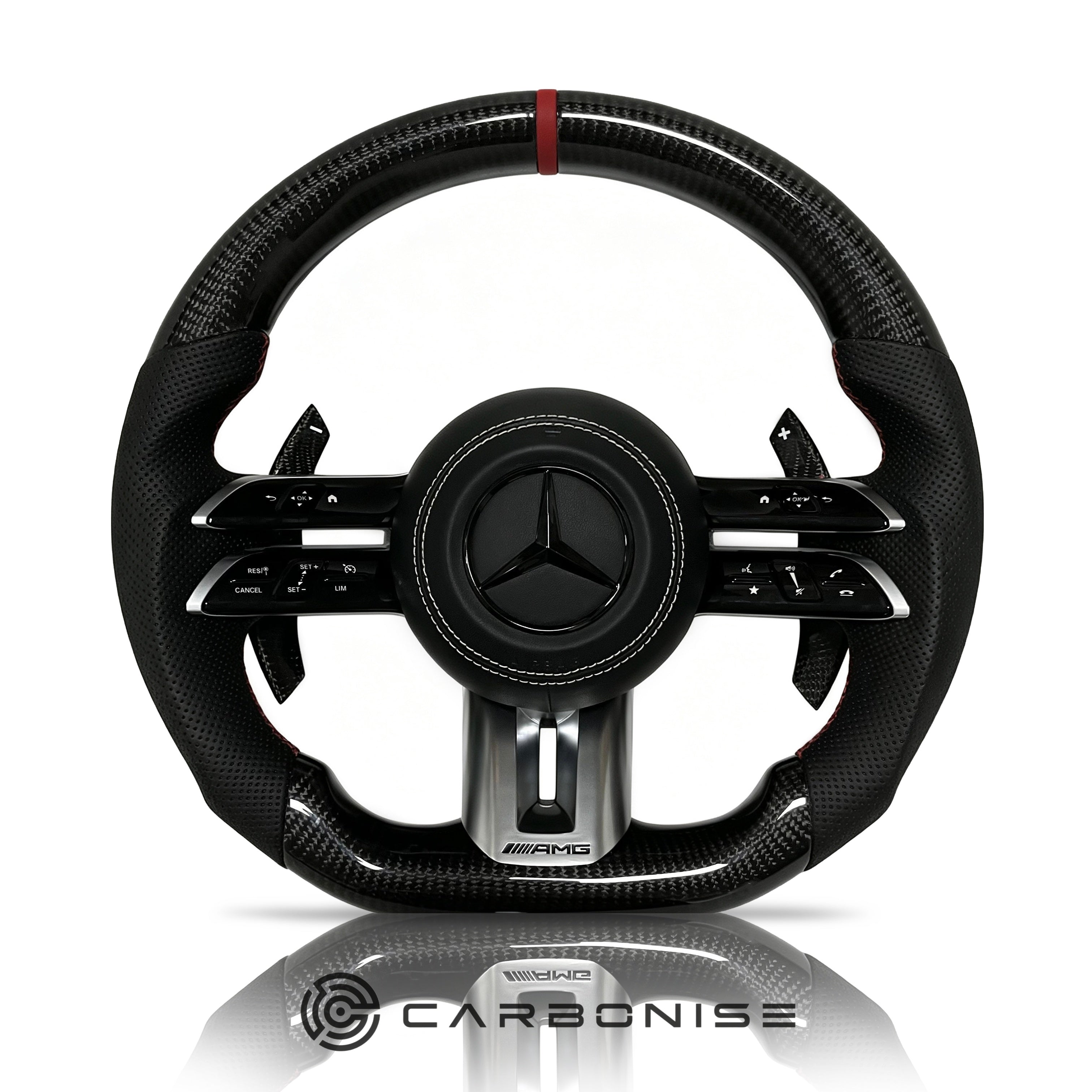 Mercedes-Benz Steering Wheel (Carbon Fiber+Perforated Leather) #Q7