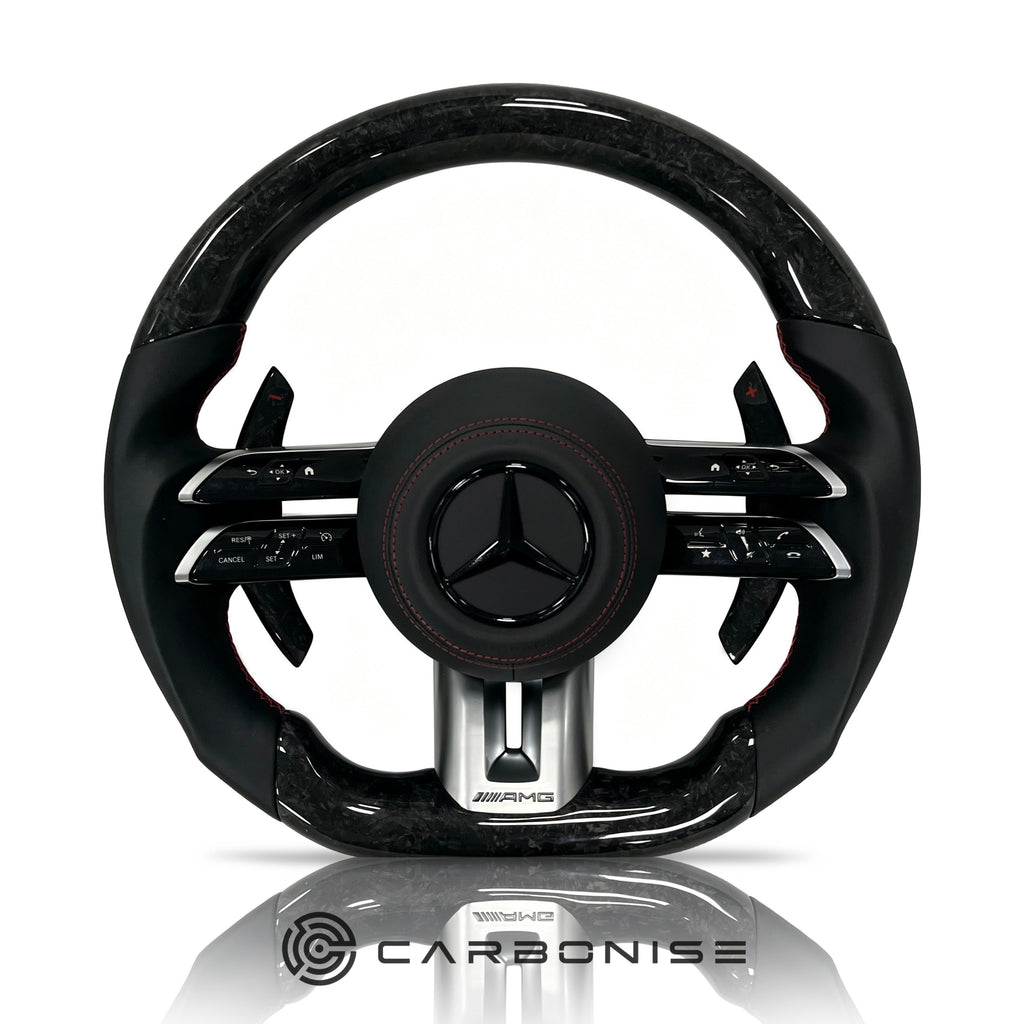 Mercedes-Benz Steering Wheel (Forged Carbon Fiber+Smooth Leather) #Q8
