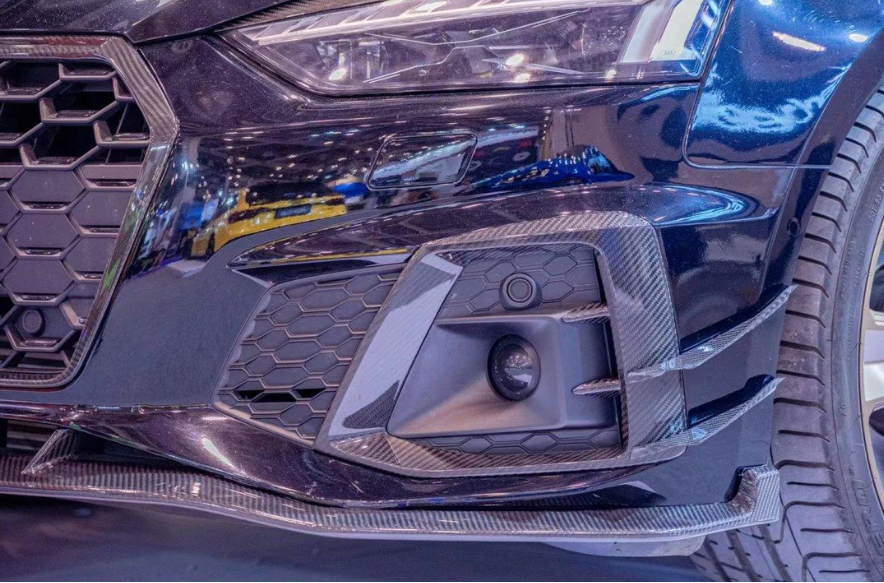 Karbel-Dry Carbon Upper Valences for Audi S5 & A5 S-bumper & A5 2020-2025 B9.5 Carbon Fiber
