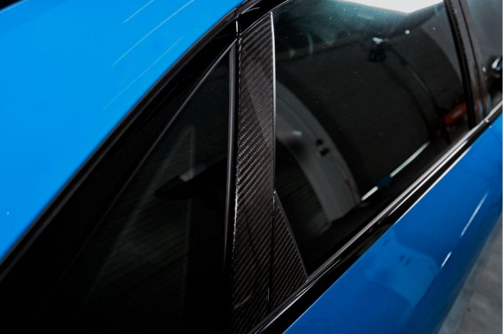Karbel-Dry Carbon Window Pillar Panel Trim Set for Audi S4 A4 B9.5 2020-ON Carbon Fiber