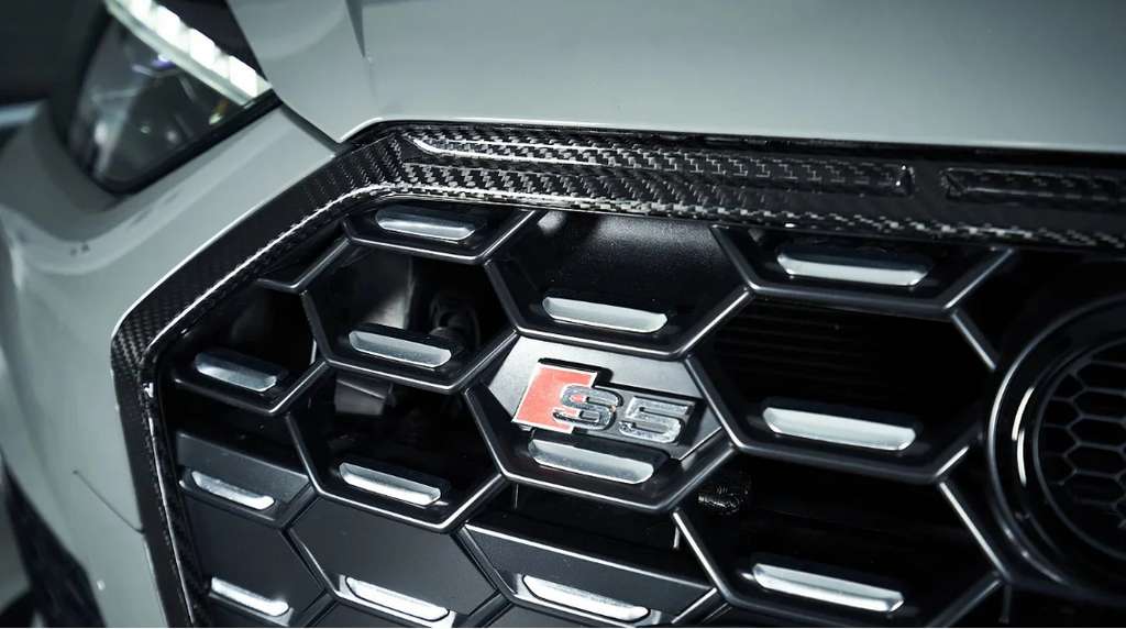 Karbel-Dry Carbon Front Grill Frame for Audi S5 & A5 S-bumper 2020-Early 2025 B9.5 Pre-preg Carbon Fiber
