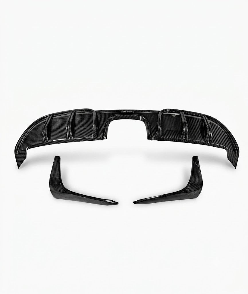 Karbel-Dry Carbon Rear Diffuser & Canards for Porsche 718 Cayman / Boxster / GTS 2017-2025 Carbon Fiber