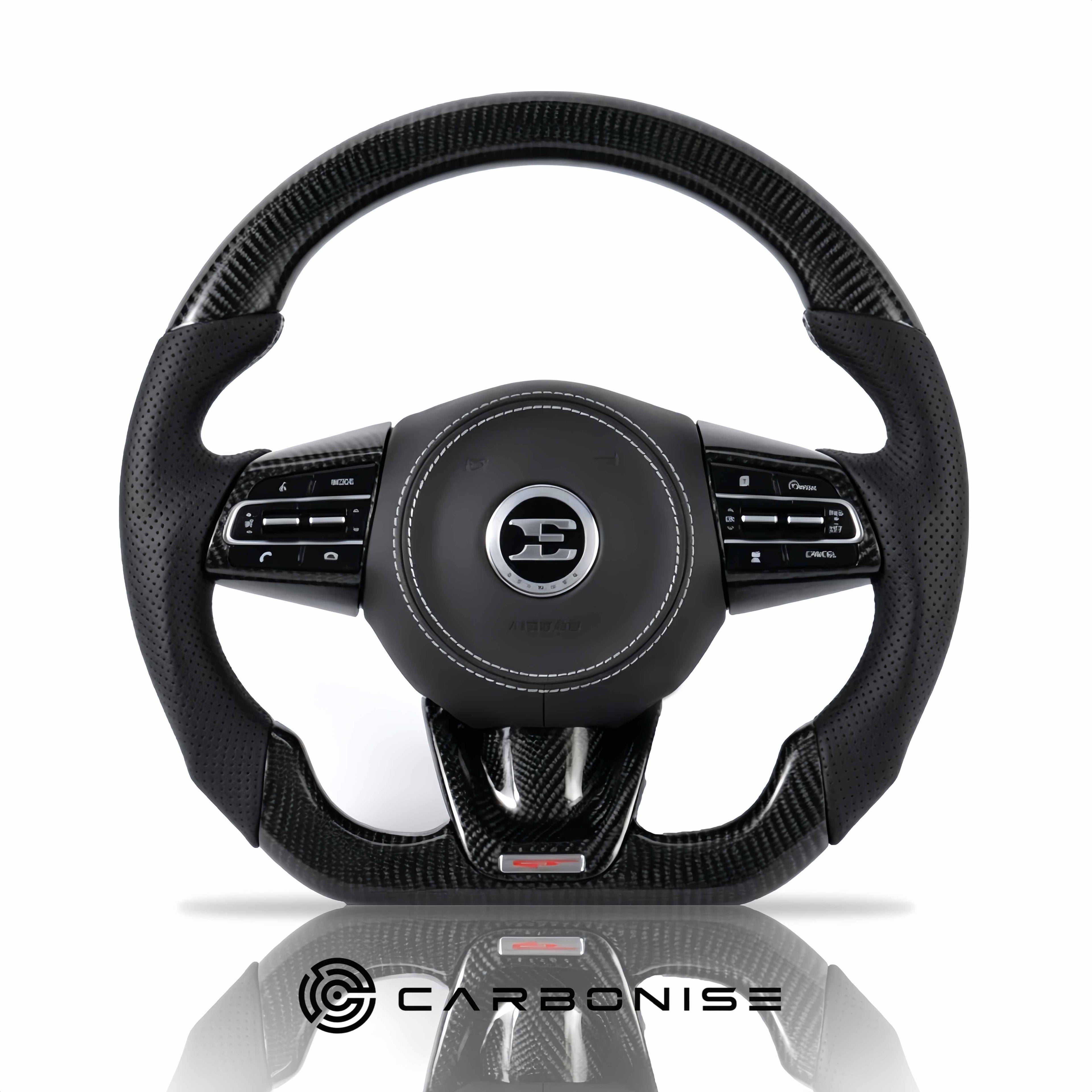 Kia Steering Wheel (Carbon Fiber+Perforated Leather) #05