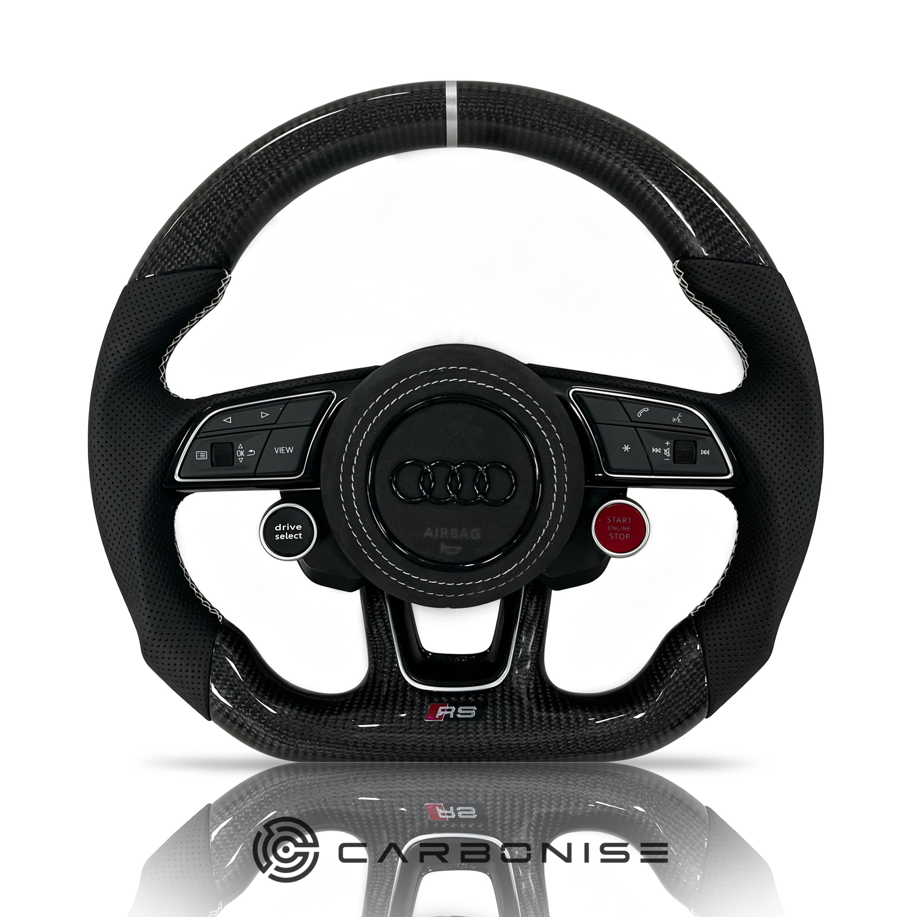 Audi Steering Wheel (Carbon Fiber+Perforated Leather) #19