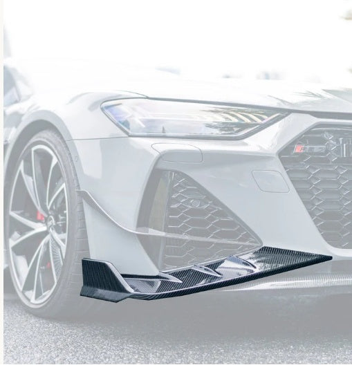 Karbel-Dry Carbon Lower Corner Side Splitters for Audi RS7 RS6 C8 2020-ON Dry Pre-preg Carbon Fiber