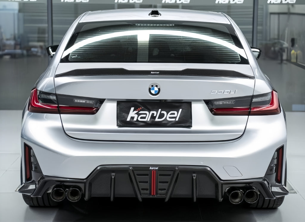 Karbel-Dry Carbon Fiber V2 Rear Diffuser & Canards for BMW 3 Series G20 330i M340i G21 LCI