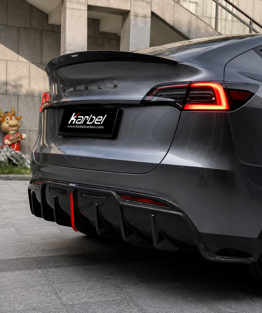 Karbel Carbon Rear Spoiler for Tesla Model Y / Performance Pre-preg Carbon Fiber
