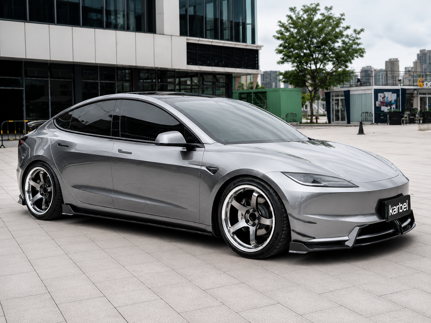 Karbel-Dry Carbon Side Skirts for Tesla Model 3 Highland / P 2024-ON Dry Pre-preg Carbon Fiber