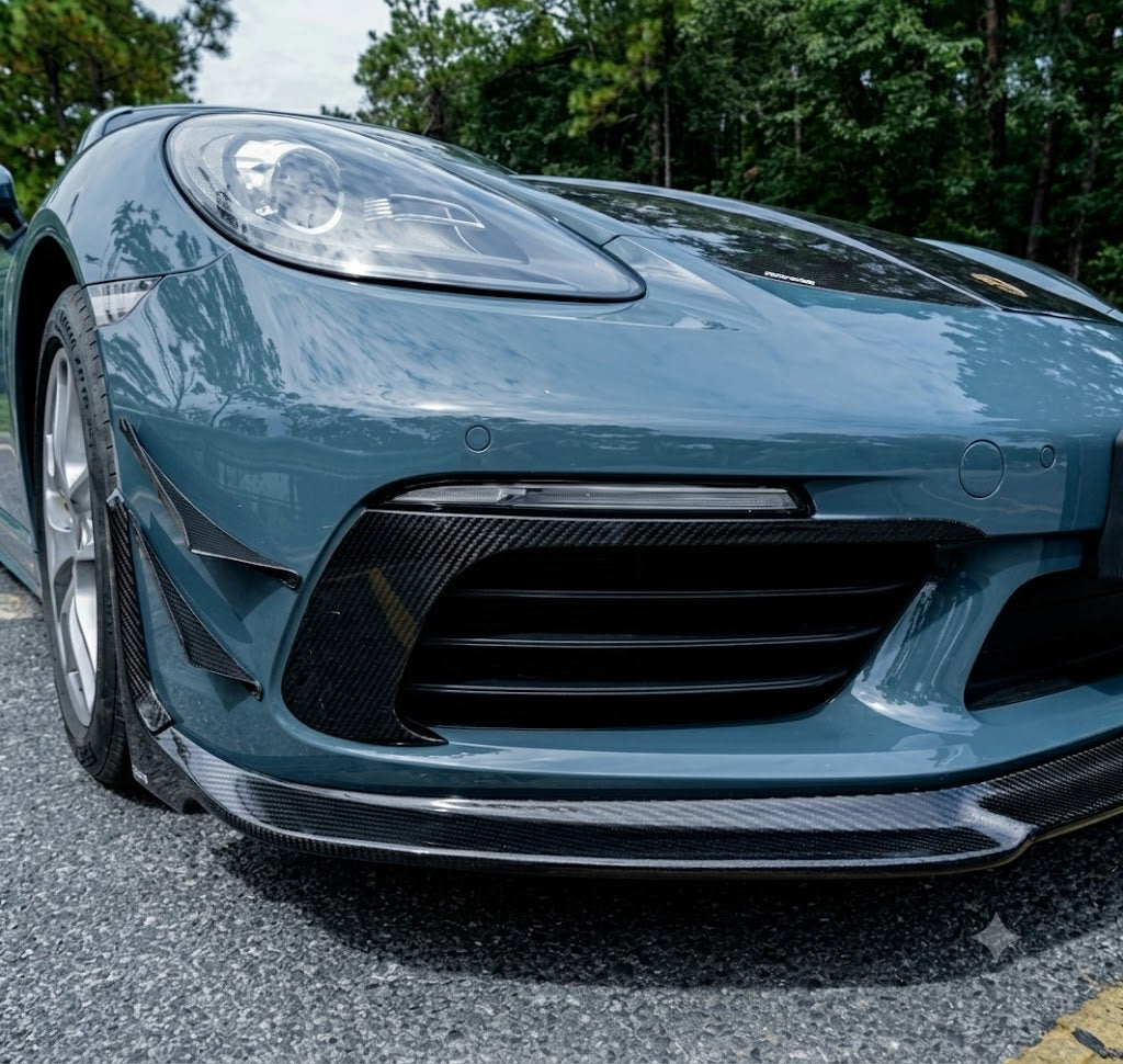 Karbel-Dry Upper Valences for Porsche 718 Cayman / Boxster / GTS 2017-2025 Pre-preg Carbon Fiber