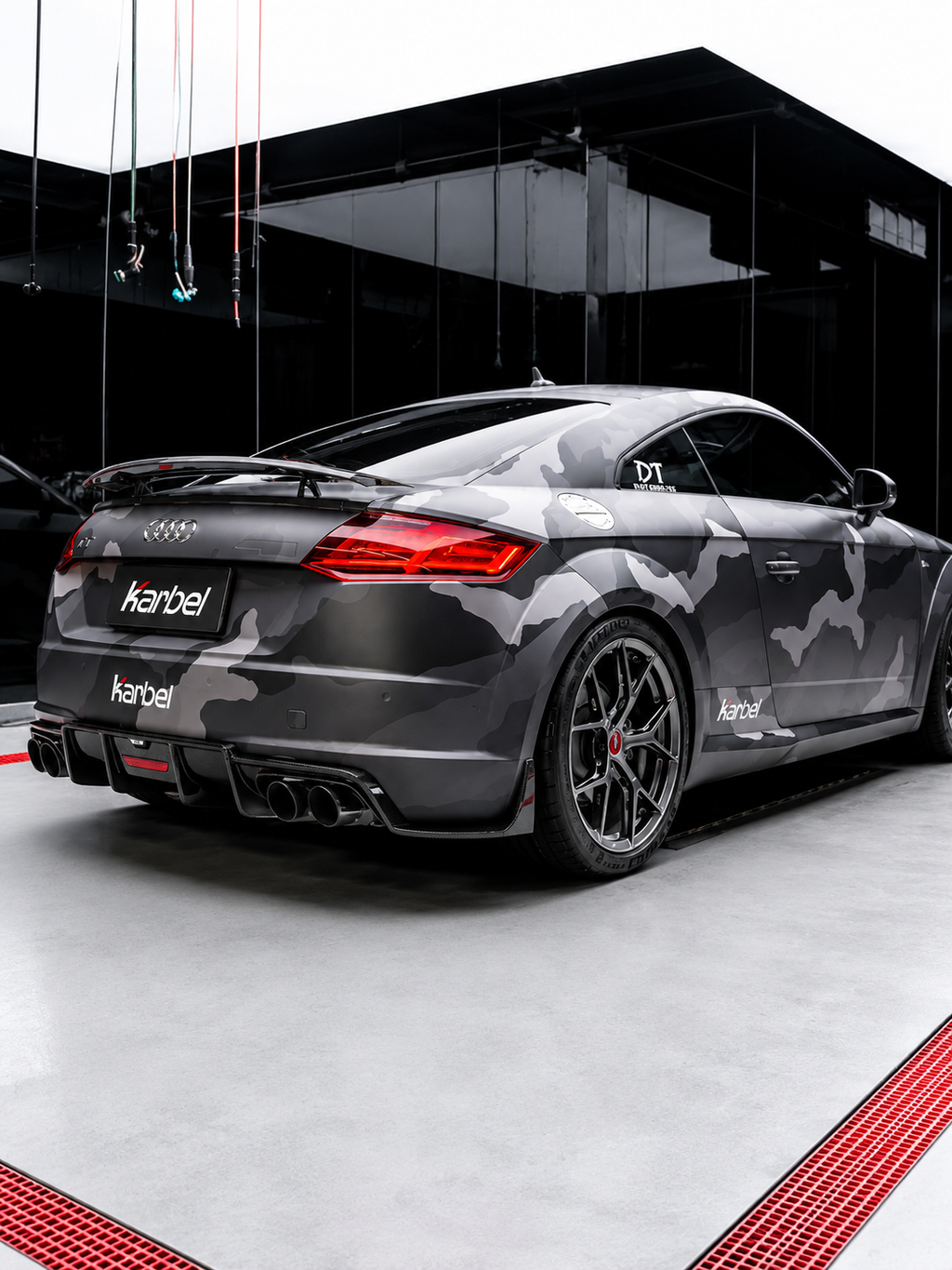 Karbel-Dry Carbon Rear Diffuser for Audi TTS & TT S-Line Carbon Fiber