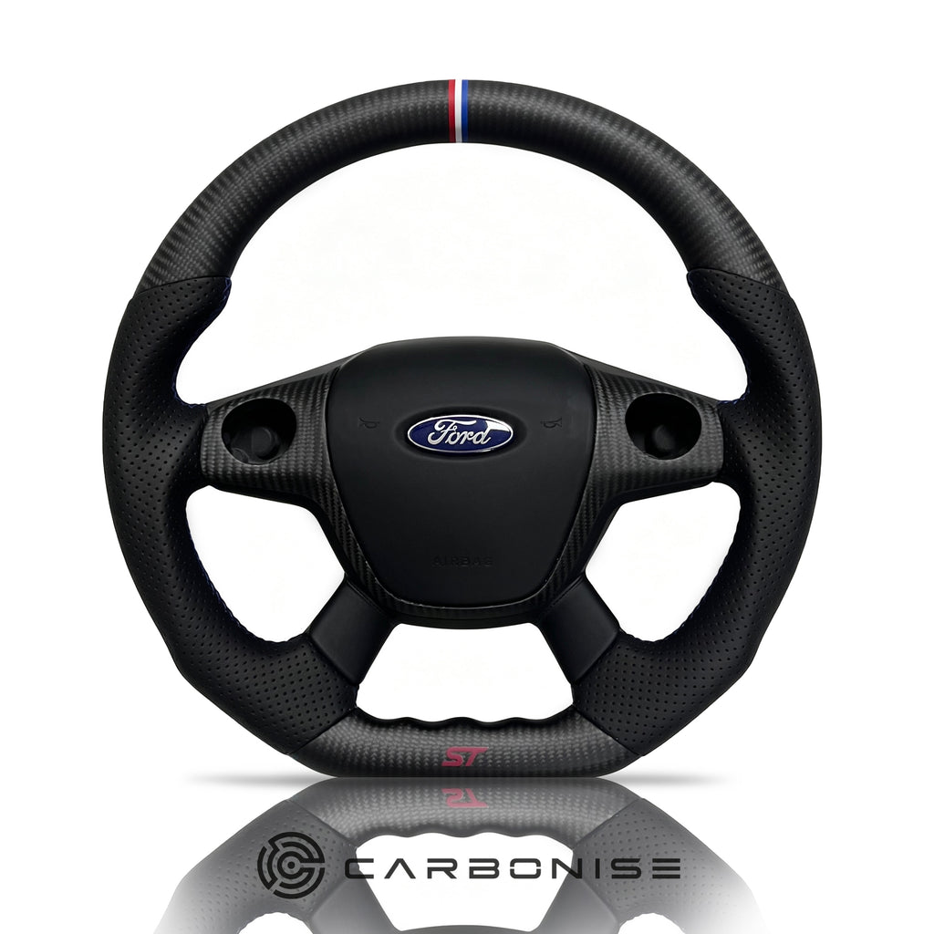 Ford Steering Wheel (Matte Carbon+Perforated Leather) @1