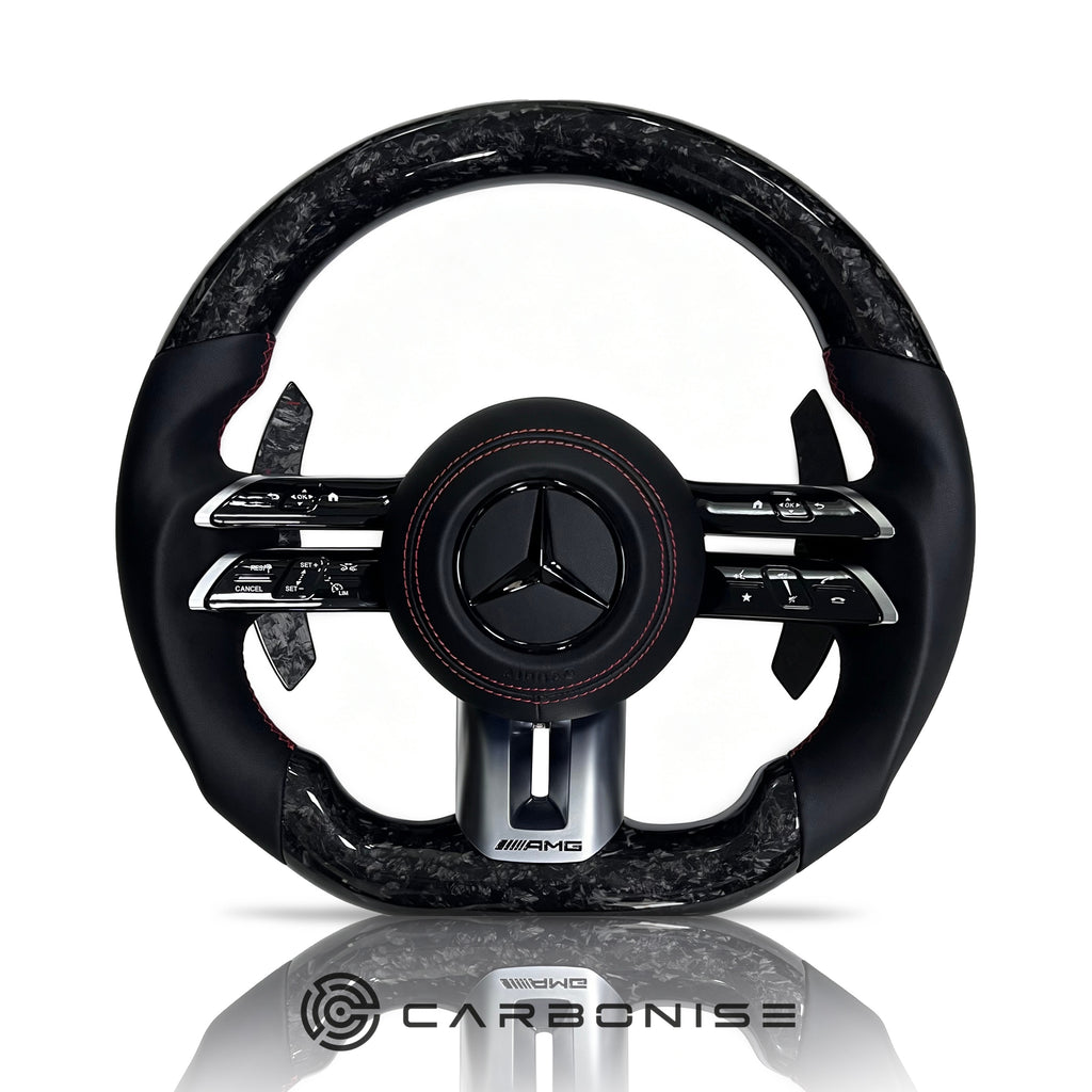 Mercedes-Benz Steering Wheel (Forged Carbon Fiber+Perforated Leather) #Q52