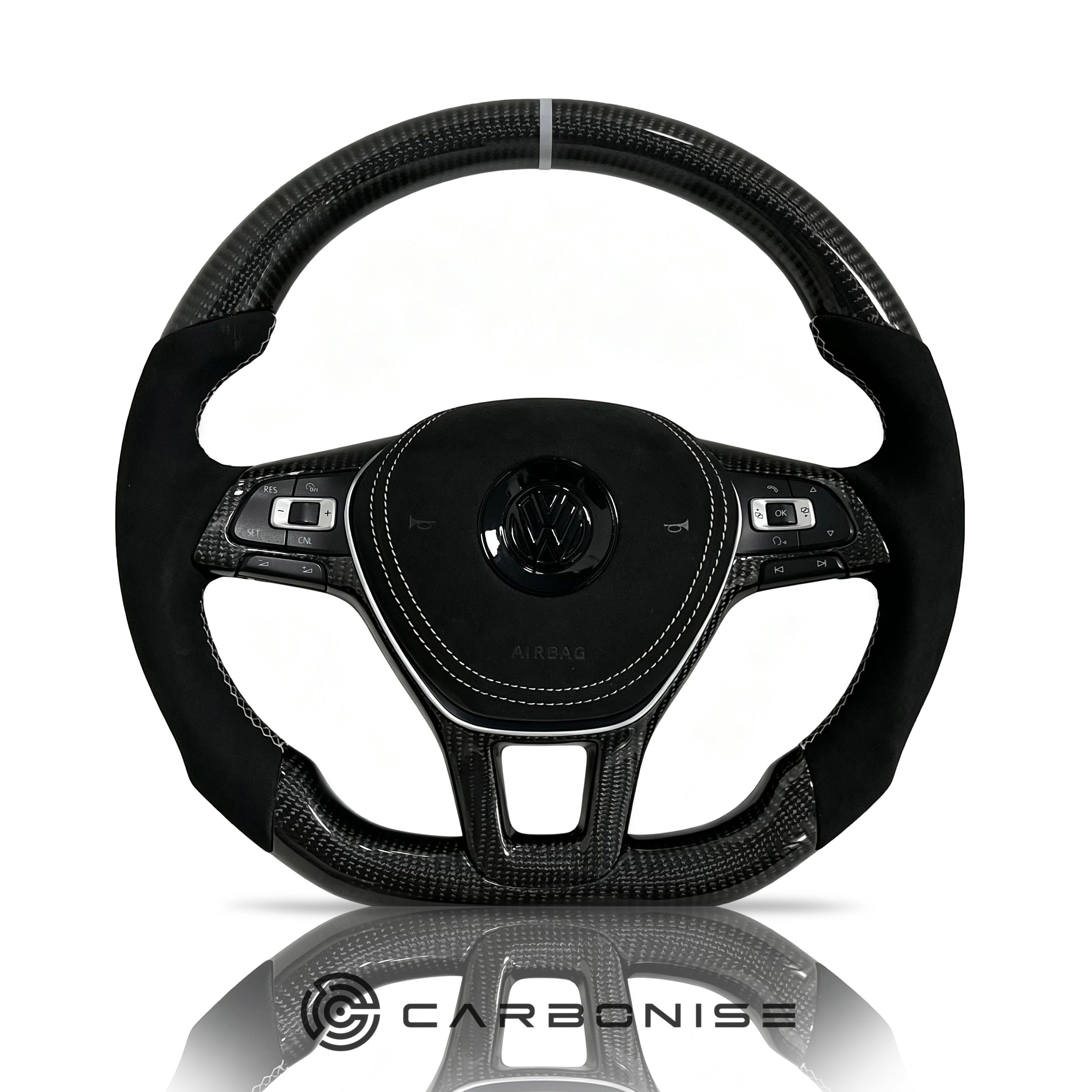 Volkswagen Golf Steering Wheel (Carbon Fiber+Alcantara) #02