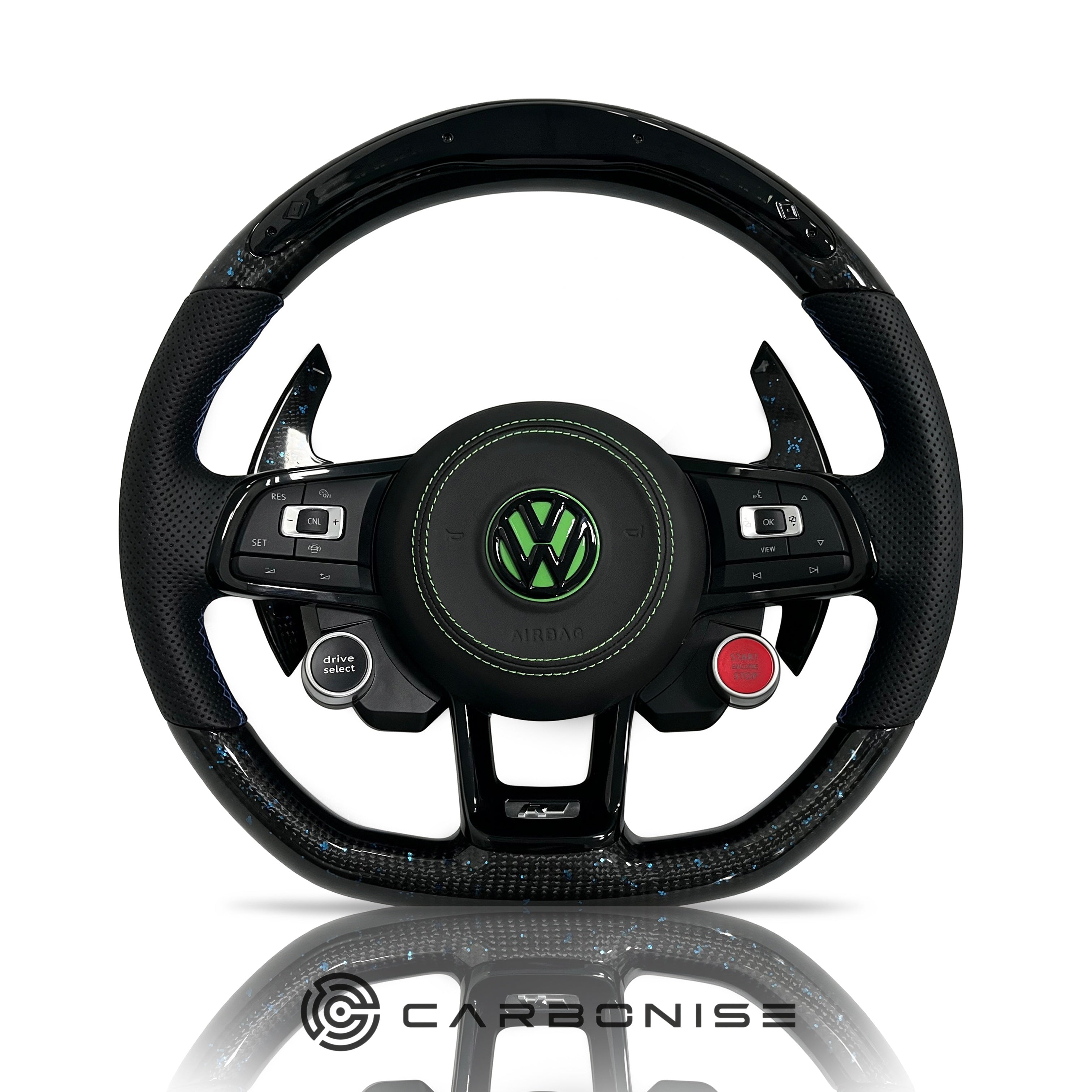 Volkswagen Golf Steering Wheel (Forged Carbon Fiber+Perforated Leather) #05
