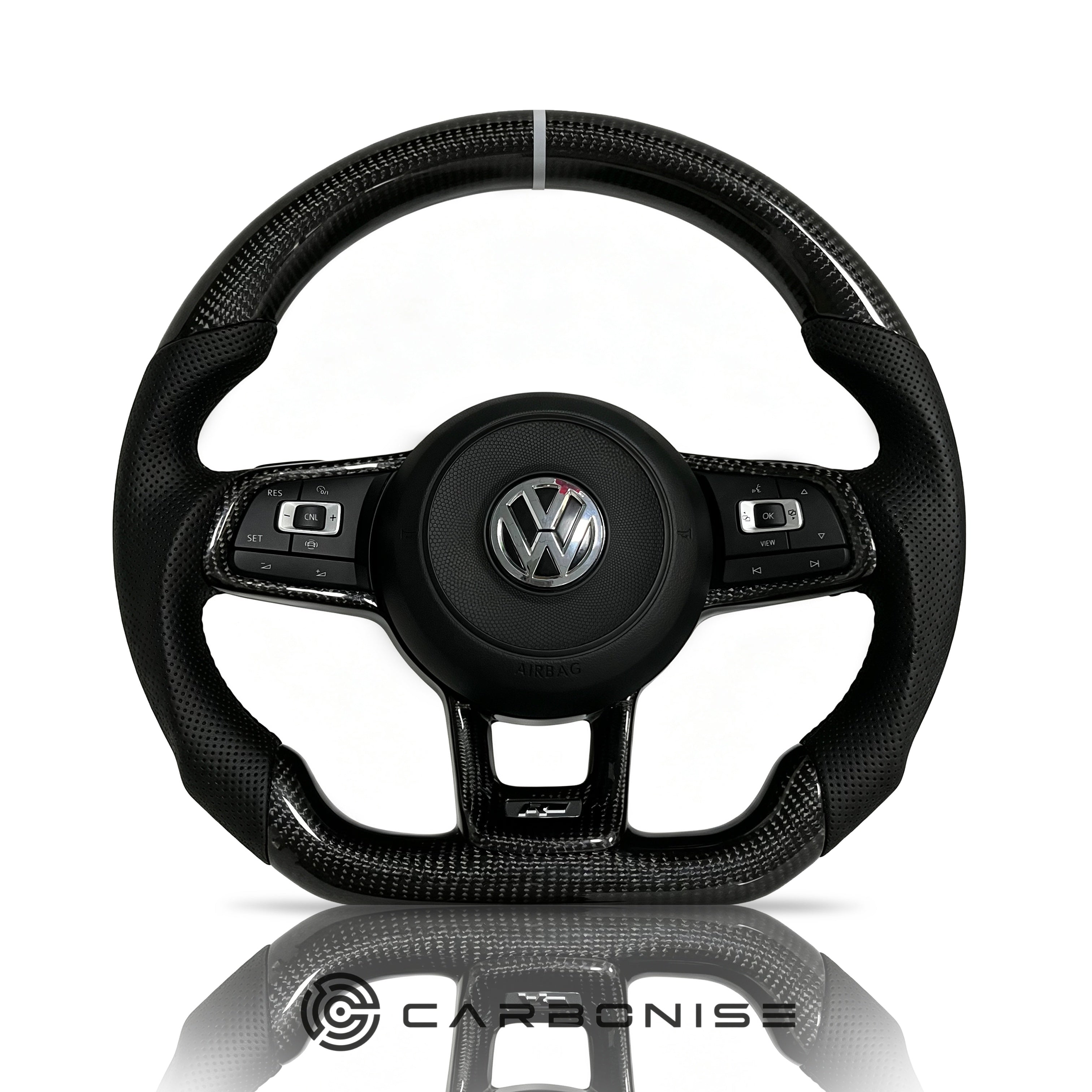 Volkswagen Golf Steering Wheel (Carbon Fiber+Perforated Leather) #06