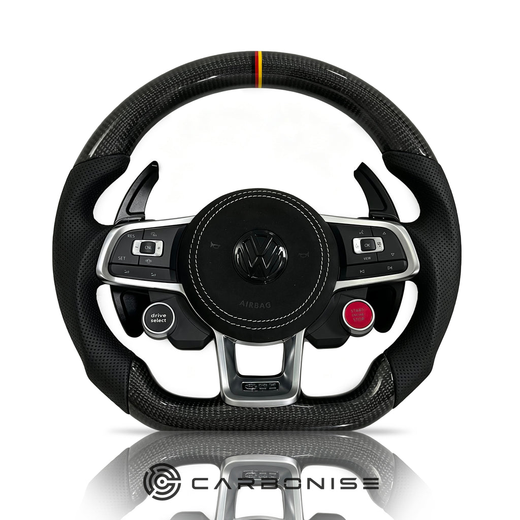 Volkswagen Golf Steering Wheel (Carbon Fiber+Perforated Leather) #08