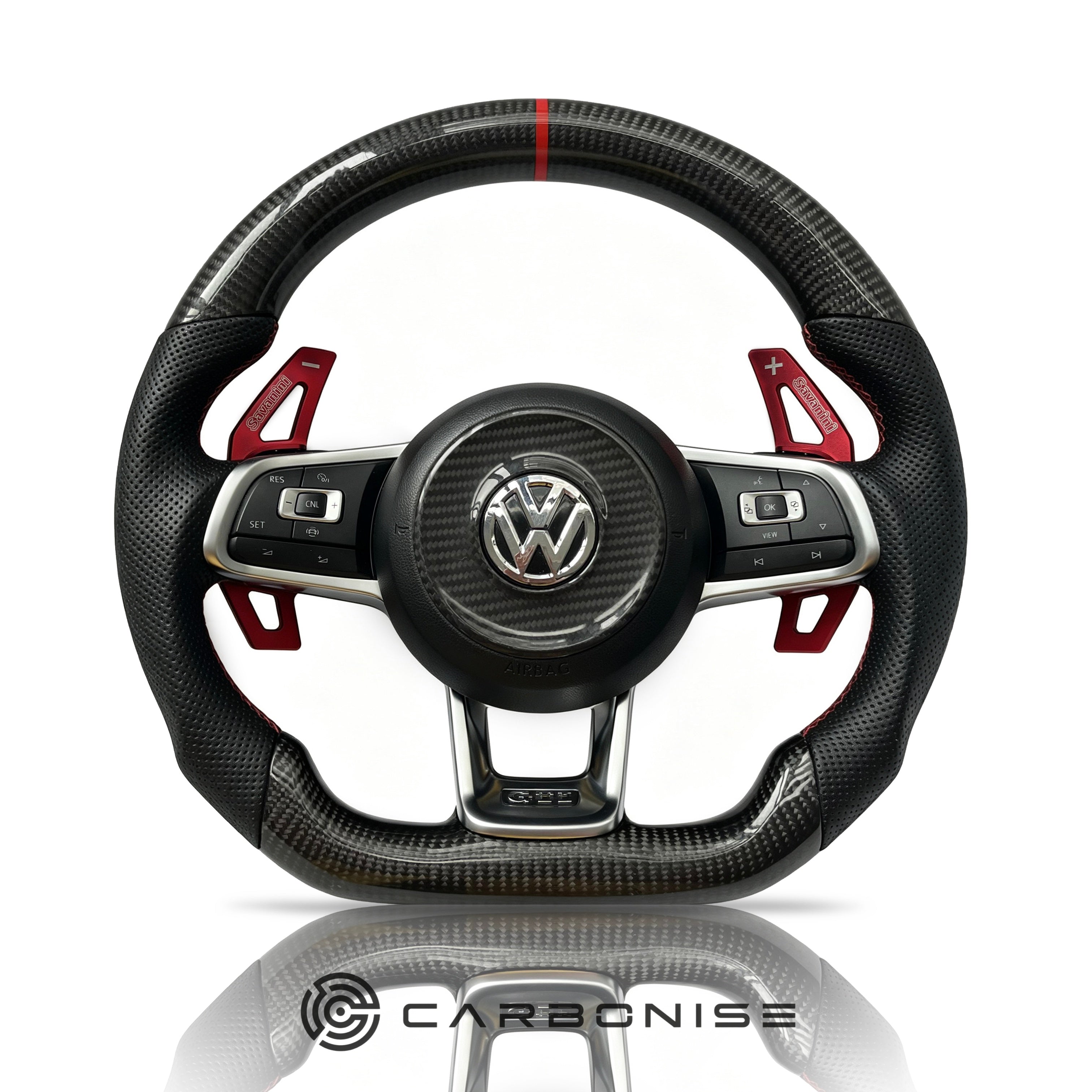 Volkswagen Golf Steering Wheel (Carbon Fiber+Perforated Leather) #09