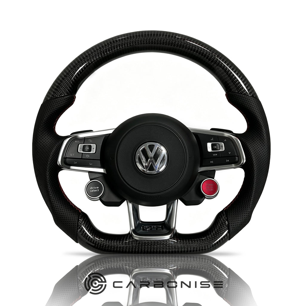 Volkswagen Golf Steering Wheel (Carbon Fiber+Perforated Leather) #11