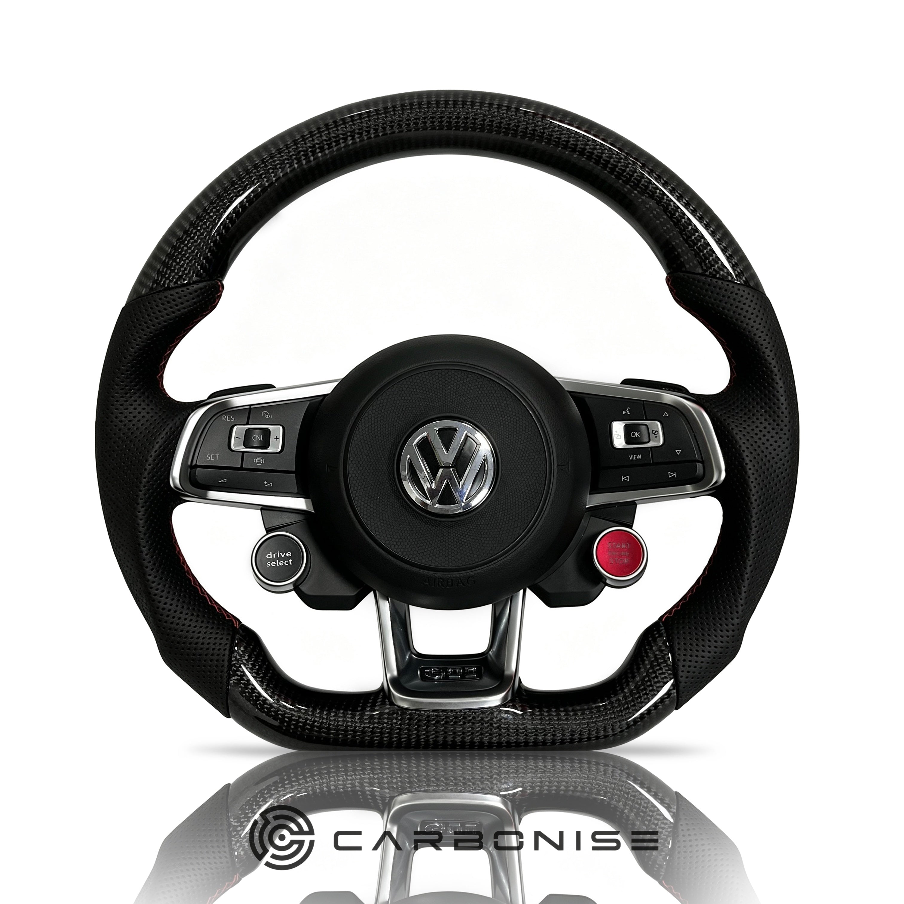Volkswagen Golf Steering Wheel (Carbon Fiber+Perforated Leather) #11