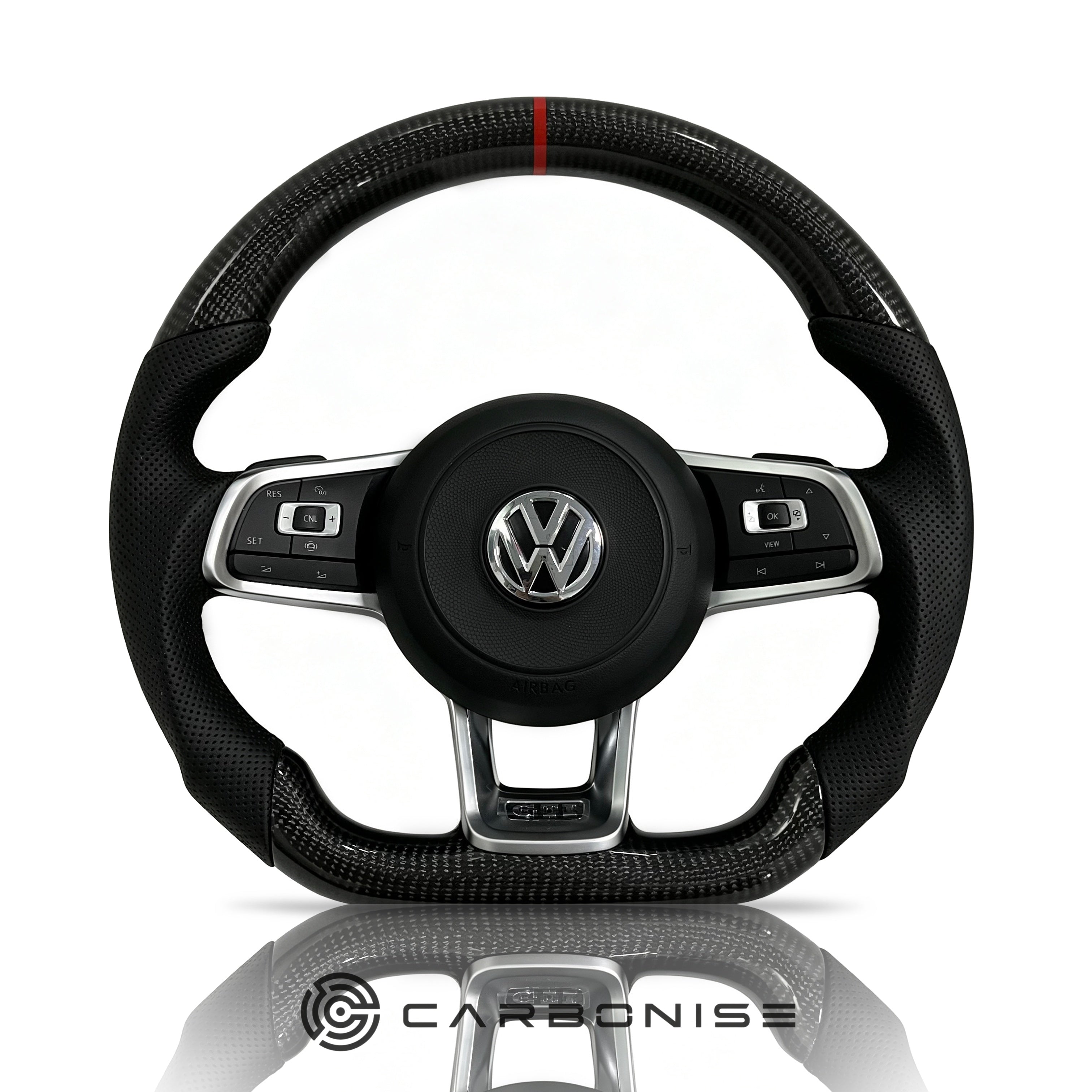 Volkswagen Golf Steering Wheel (Carbon Fiber+Perforated Leather) #14