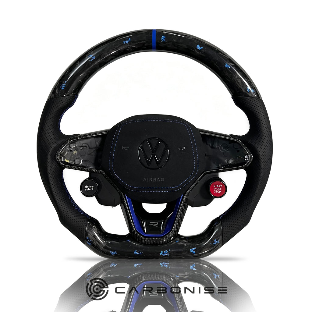 Volkswagen Golf Steering Wheel (Forged Carbon Fiber+Perforated Leather) #15
