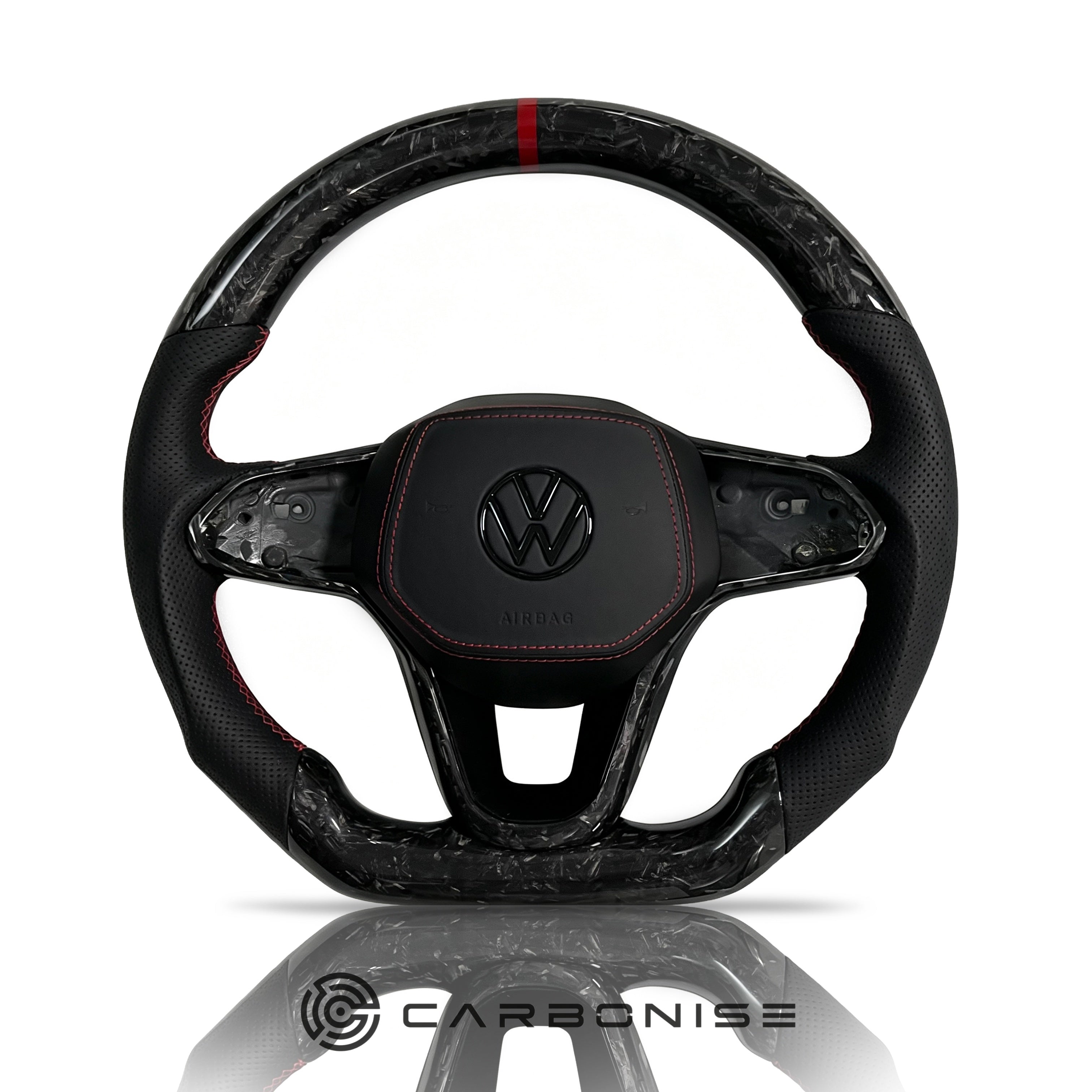 Volkswagen Golf Steering Wheel (Forged Carbon Fiber+Perforated Leather) #18